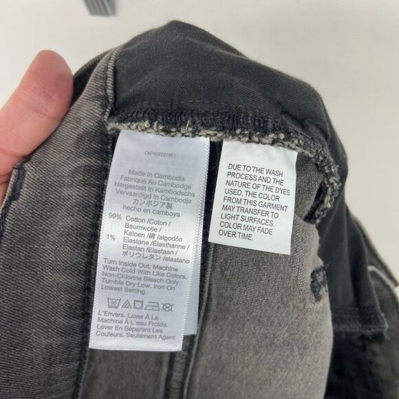 NEW Madewell High Rise Denim Shorts Grey Black Size 32 M5774 2021 Cotton 2021 - Picture 8 of 15